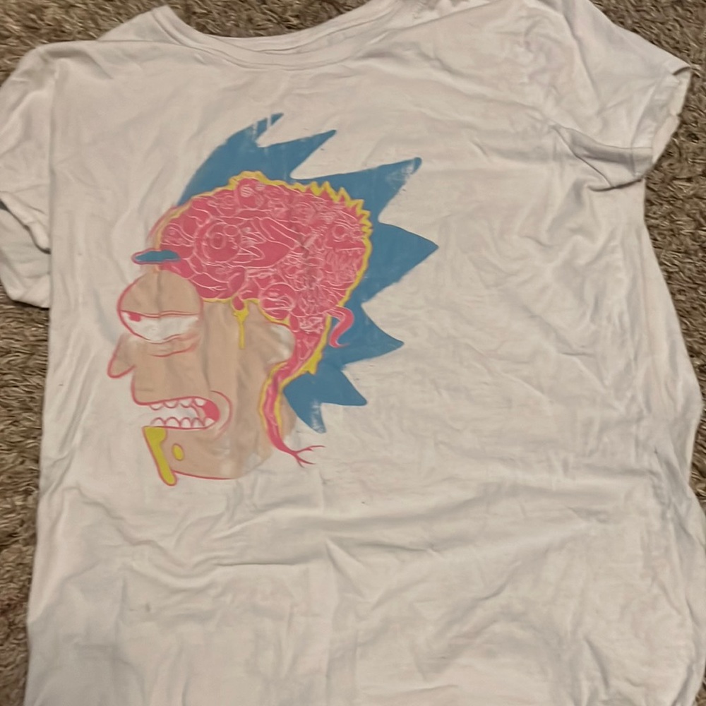 WHITE RICK AND MORTY T-SHIRT